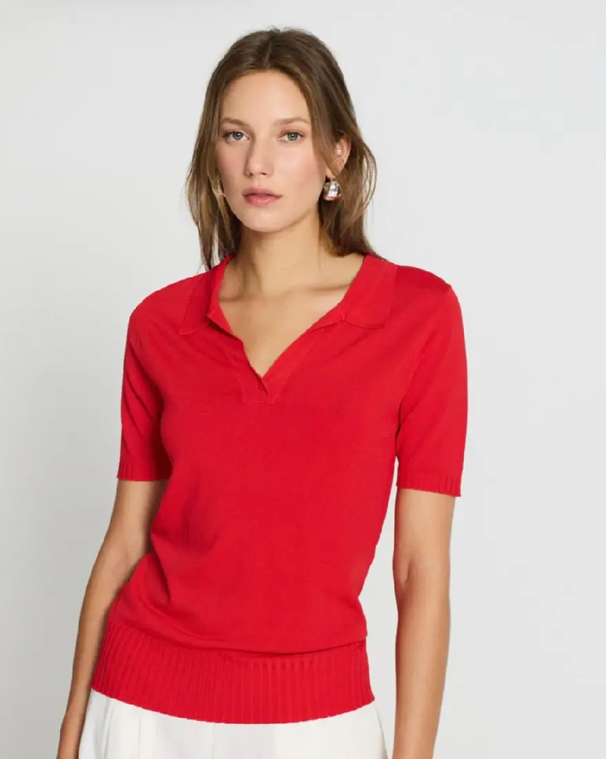 Punto Romo Polo de punto rojo ESCORPIÓN - VOULEZ